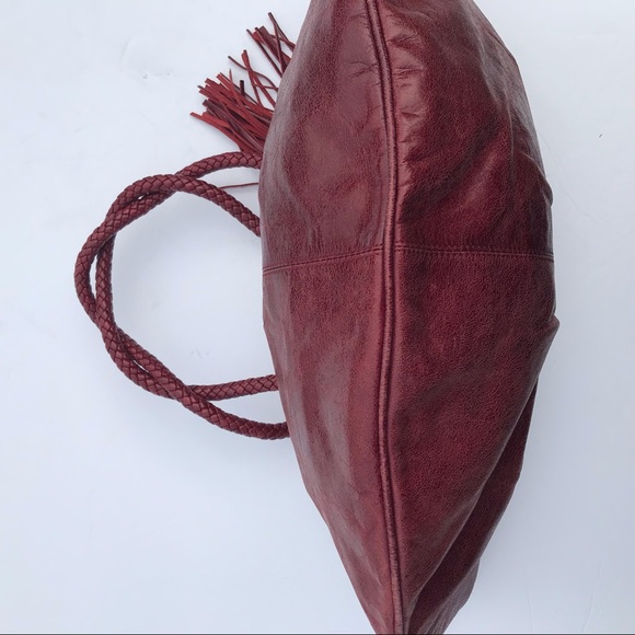 Charles David Burgundy Reptile Boho Bag Burgundy - Picture 4 of 6